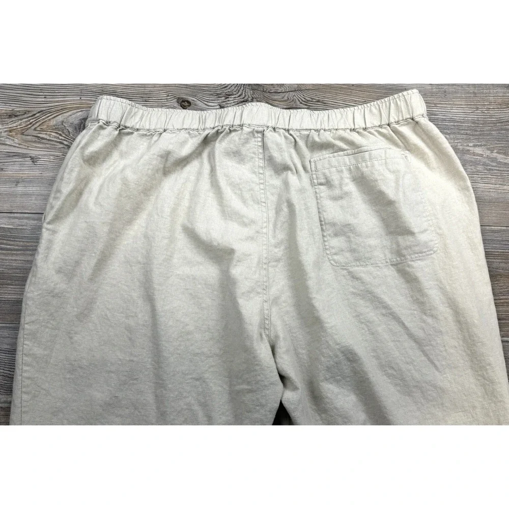 Cubavera Pants Mens L Beige Linen Blend‎ Resort Beach Casual Trousers 38x29